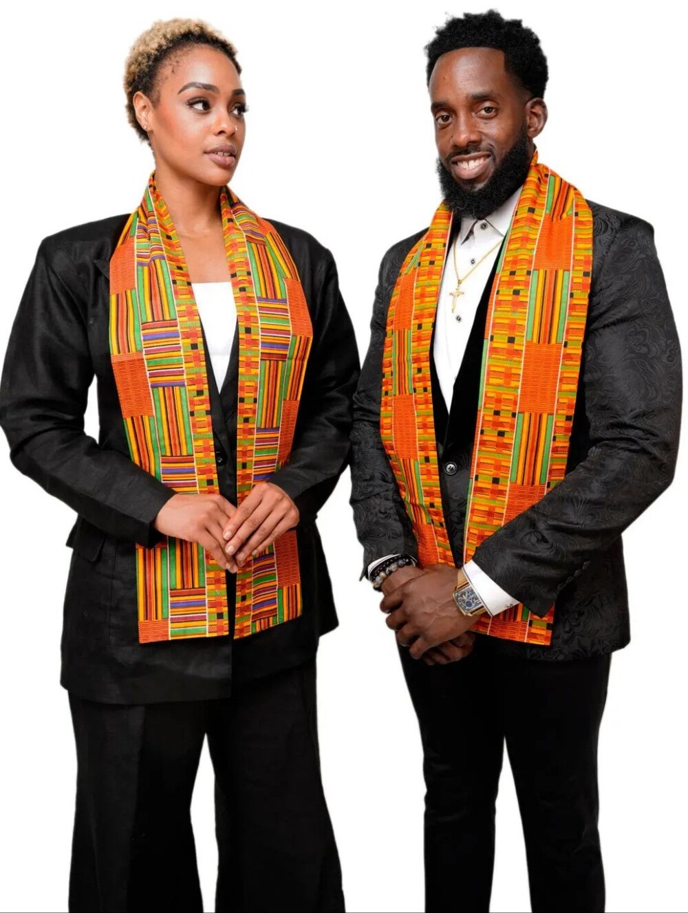 Dupsie's Sikadwa Kente Cloth African Print Sash Scarf